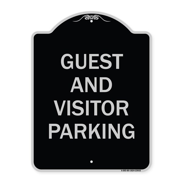 Signmission Guest and Visitor Parking Heavy-Gauge Aluminum Architectural Sign, 24" x 18", BS-1824-23933 A-DES-BS-1824-23933 - main